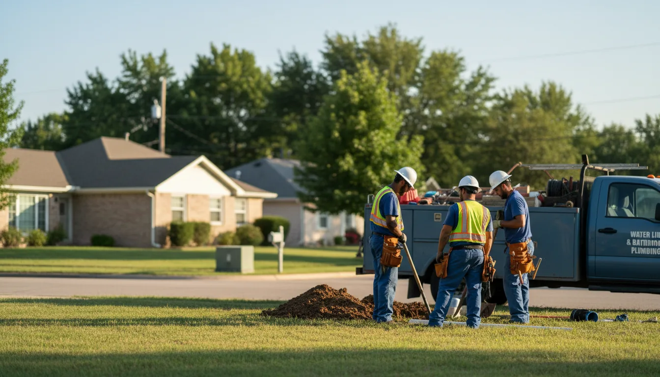 Residential water line and bathroom plumbing service in Charter Oak, IA